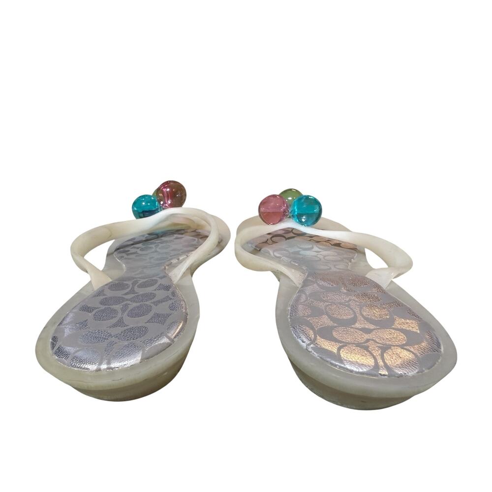 Coach Madlena Jelly Pom Pom Y2k Sandal Women size 7.5 - Picture 4 of 6